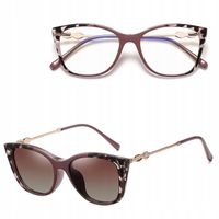 2w1 Okulary CLIP-ON Zerówki oprawki KOMPUTERA + NAKŁADKA PRZECIWSŁONECZNA