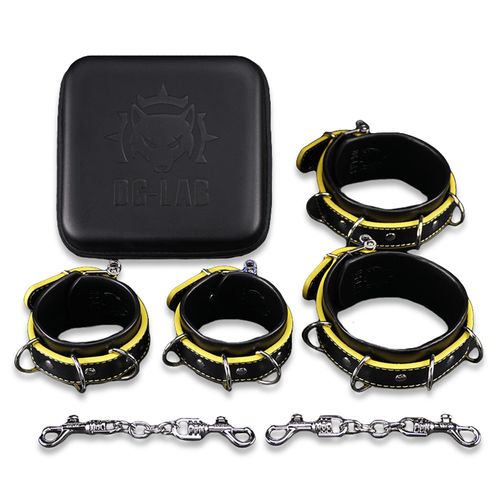 zestaw do krępowania hunter restraints set black/yellow dungeon lab na Arena.pl