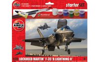 2 x Model do sklejania Lockheed Martin F-35 Zestaw Starter Farby Pędzel Air