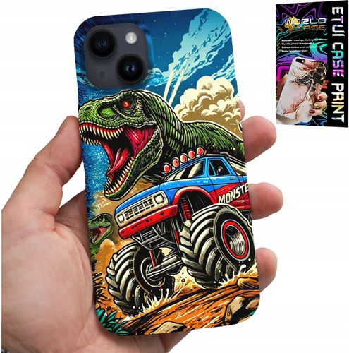 ETUI DO IPHONE 13 -DINOZAUR W MONSTERTRUCKU WZORY DLA DZIECI na Arena.pl