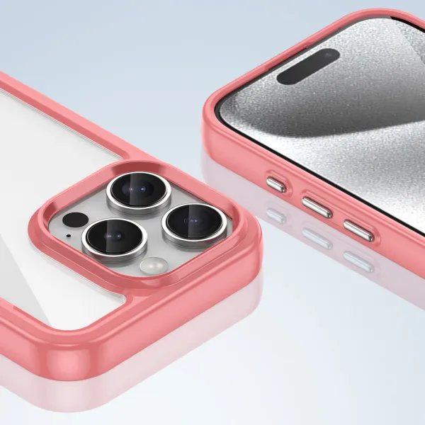 etui outer space case z żelową ramką do iphone 16 pro max - czerwone zdjęcie 6