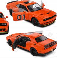 SOLIDO DODGE CHALLENGER R/T SCAT PACK Widebody 2023 Orange Genaral Lee 1:18