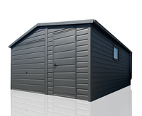 Garaż blaszany 5×5 blaszak jednostanowiskowy dach dwuspadowy grafit MAT