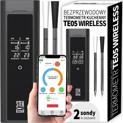 2x Bezprzewodowy Termometr Kuchenny Cyfrowy do Mięsa Steków STEK BZDUR na Arena.pl