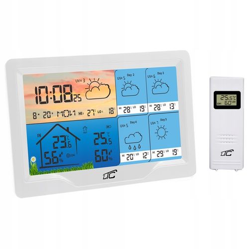 STACJA POGODY POGODOWA BEZPRZEWODOWA DATA TERMOMETR ZEGAR HIGROMETR TUYA na Arena.pl