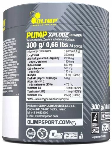 Przedtreningówka OLIMP Pump Xplode Powder (300 g) na Arena.pl