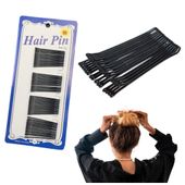 Wsuwki spinki do włosów falowane czarne komplet 60 sztuk 4,4cm