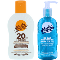 Malibu Wodoodporny Balsam  SPF20 200ml + Żel Po Opalaniu 200ml