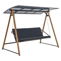 HUŚTAWKA OGRODOWA DUISBURG Z DASZKIEM Z POLIWĘGLANU