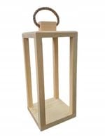 LAMPION DREWNIANY naturalny baza stroik dekoracja Święta Boże