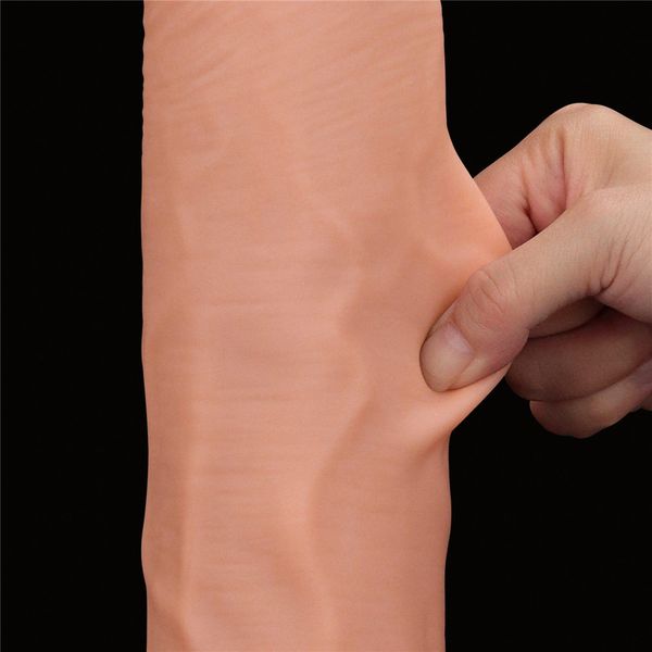 14'' King Sized Sliding Skin Dual Layer Dong zdjęcie 15