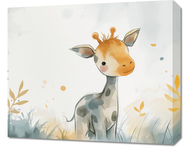 Obraz 60x50cm Mała Żyrafka zdjęcie 1