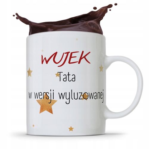 Kubek Prezent Dla Wujka Tata W Wersji Wyluzowanej Z Nadrukiem Ze Zdjęciem na Arena.pl