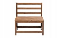 Sofa Ogrodowa Drewniana na Taras Balkon Sosnowa Brązowa Wodoodporna