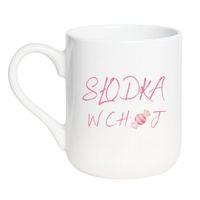 KUBEK "SŁODKA W CHUJ" Wzór - Elegant Biały 330 ml