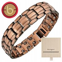 Bransoletka magnetyczna miedziana MĘSKA zatrzaskowa na prezent BLINGART