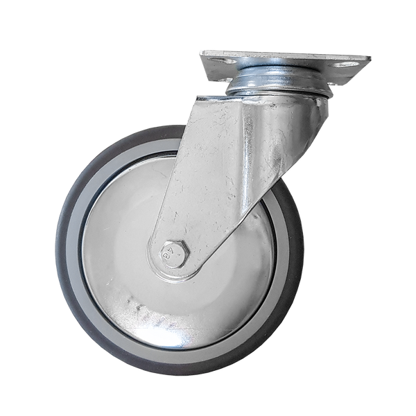 Zestaw jezdny Fi 125, Gumowane, łożysko kulkowe, 2 x z hamulcem + 2 x bez zdjęcie 5