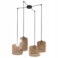Dekoracyjna lampa wisząca klosze juta do salonu JUTA 4xE27 6585 TK Lighting