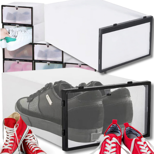 PUDEŁKO PRZEZROCZYSTE POJEMNIK ORGANIZER NA BUTY OBUWIE Z KLAPĄ SZUFLADA na Arena.pl