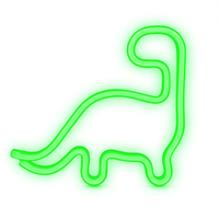 NEON LED NA ŚCIANĘ LAMPA USB NOCNA DINOZAUR ZIELONY DEKORACJA DO POKOJU OZDOBA