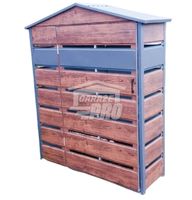 Wiata śmietnikowa dwuspad 1,5x0,5m antracyt Schowek GP190