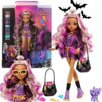 Lalka Monster High Clawdeen Wolf 26 cm Draculaura+Akcesoria Straszysekrety