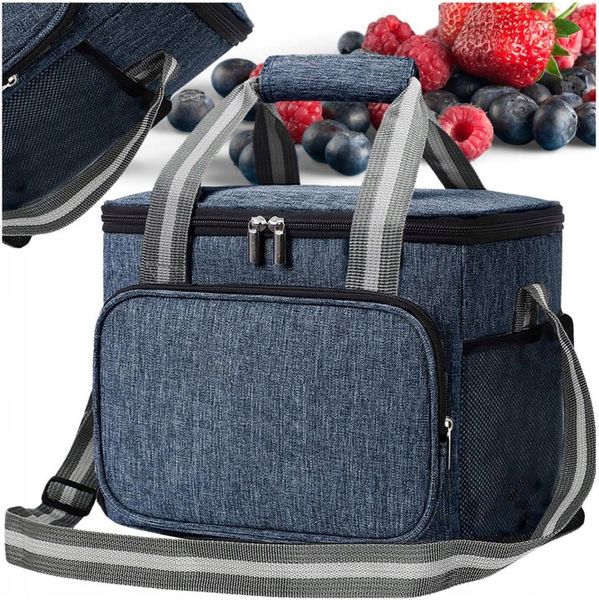 Termiczna Torba na napoje jedzenie Śniadanie duża LUNCH BOX podróżna zdjęcie 1