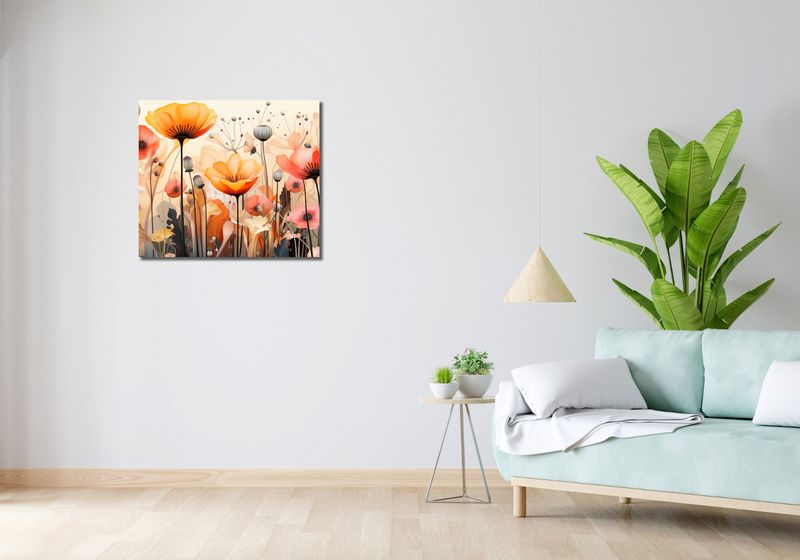 Obraz 70x60cm Taneczne Maki zdjęcie 2