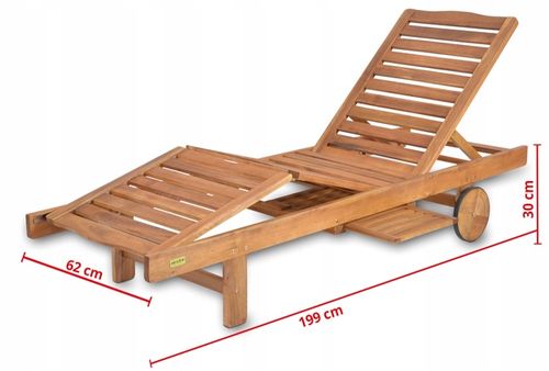 Leżak Leżanka Ogrodowy Drewniany HECHT Resort A Tropikalne Drewno Akacjowe na Arena.pl