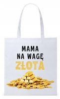 Dla Mamy Mamusi Prezent Torba Eco Biała Shopper Z Nadrukiem Ze Zdjęciem