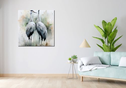 Obraz 90x90cm Tańczące Czaple na Arena.pl