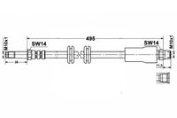 Mercedes Vito W638 Zestaw Przewodów Hamulcowych Elastycznych Gumowych
