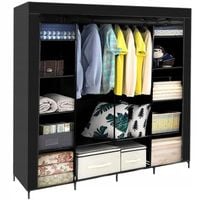 Szafa Materiałowa Tekstylna na Ubrania Składana Duża Garderoba na