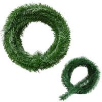Girlanda choinkowa sztuczny łańcuch świąteczny zielony stroik 550 cm