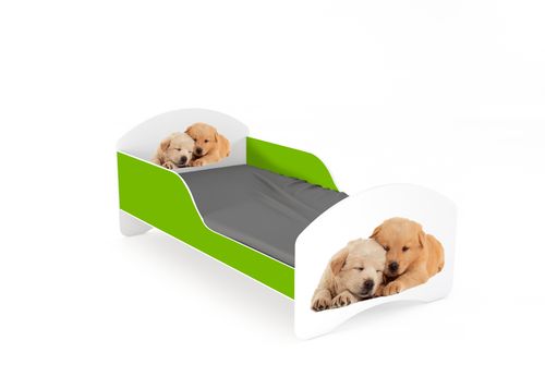 Łóżko dziecięce LEO2 160x80 biało-limonkowe na Arena.pl