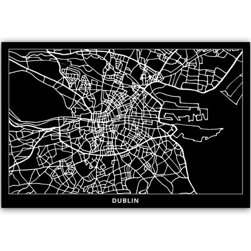 Obraz na płótnie – Canvas, plan miasta Dublin 90x60 na Arena.pl