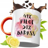 Kubek Pomarańczowy Dla Pilota Prezent Z Nadrukiem Ze Zdjęciem