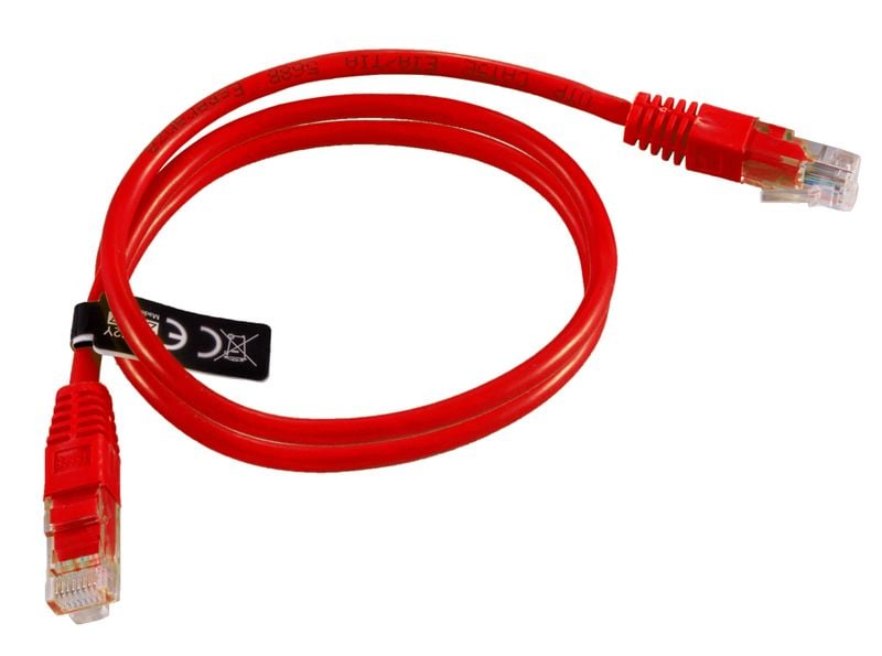 EB273R KABEL UTP CAT 5E PATCHCORD 1M CZERWONY zdjęcie 2
