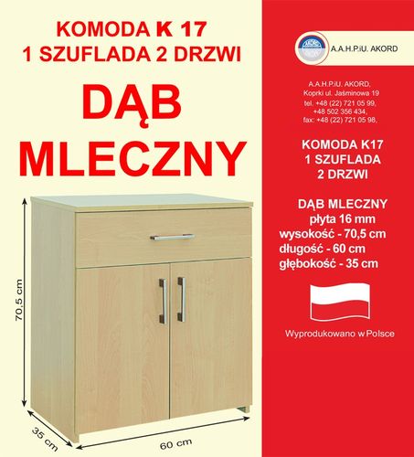 Komoda K17 DĄB MLECZNY na Arena.pl