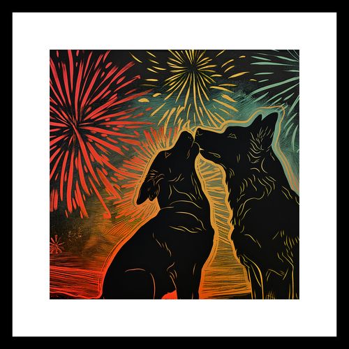 Plakat 30x30cm Psi Uścisk na Arena.pl