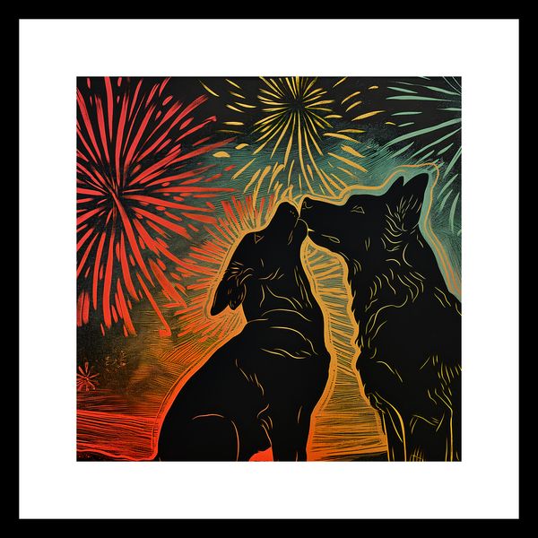 Plakat 30x30cm Psi Uścisk zdjęcie 3