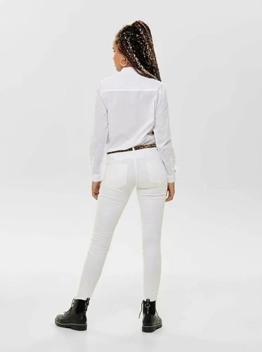 Jacqueline de Yong koszula damska długi rękaw bez wzoru biały rozmiar 38 na Arena.pl