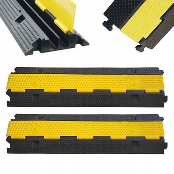 OSŁONA NAJAZD KABLOWY MOCNY PRÓG 2KANAŁOWY OCHRONA NA KABLE 100cm zdjęcie 2