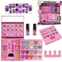 Zestaw Piękności Duża Paletka Cienie Szminki Lakiery Do Paznokci