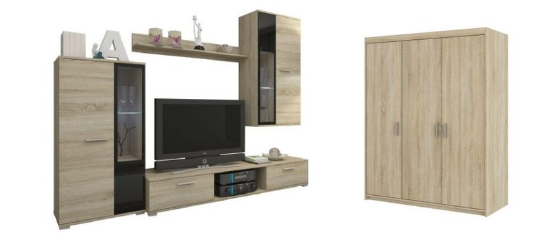 Meblościanka Salsa + szafa 3D meble do salonu zdjęcie 1