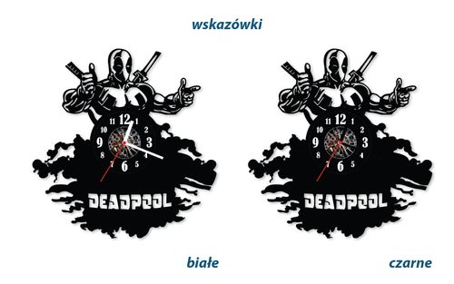 Zegar ścienny z płyty winylowej Deadpool 11.7 na Arena.pl