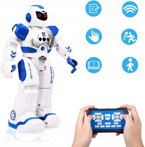 DUŻY ROBOT ZDALNIE STEROWNY ŚWIECI CHODZI PILOT AKUMULATOR SENSOREM GESTÓW na Arena.pl