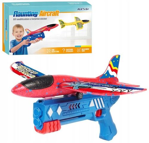 Samolot Styropianowy Wyrzutnia Duzy 35x32cm - Idealny prezent dla dzieci na Arena.pl