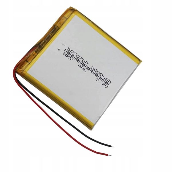 Akumulator Li-Poly 3000mAh 3.7V 507070 zdjęcie 1