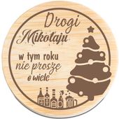 OTWIERACZ do piwa DREWNIANY personalizacja grawer list do mikołaja